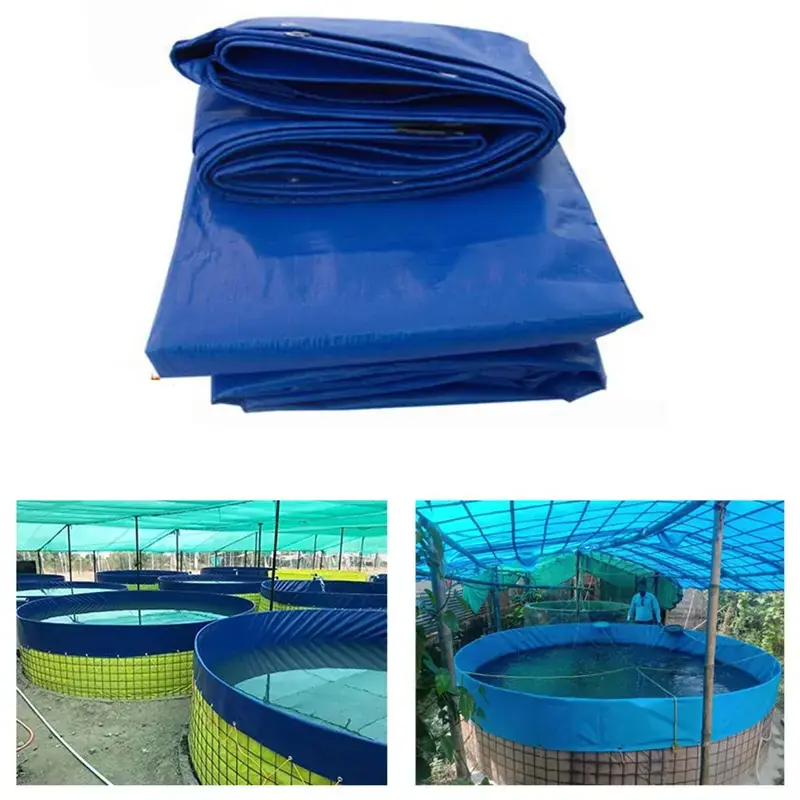 ZN GLOBAL 1000 GSM Round Tarpaulin Sheet for Aqua Farming(Size-6 Meter Dia,Capacity-30000 L) Best Choice